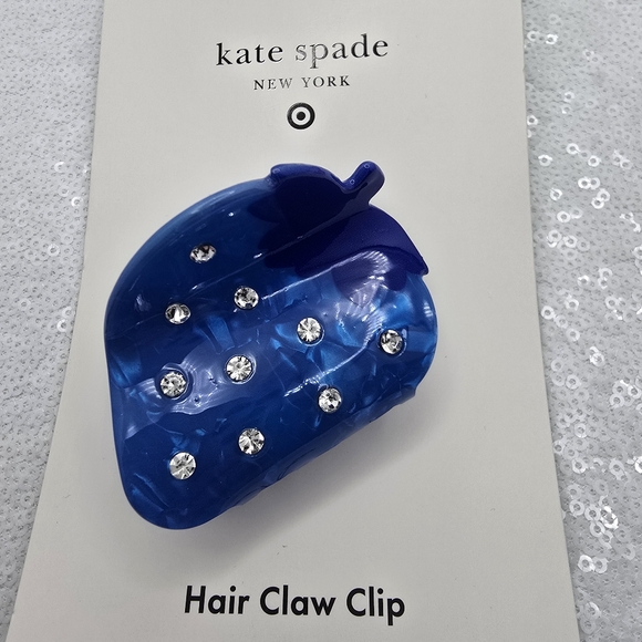 Kate Spade x Target Limited Edition Collection 3 Hair Claw Clips Red Pink Blue - Picture 13 of 16